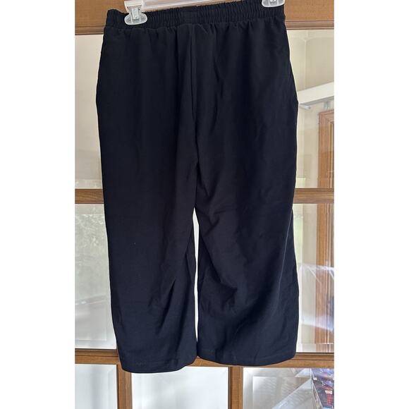 Baleaf Women's S 21" Wide Leg Pants Capris Activewear Pockets Drawstring Walking - Picture 4 of 9